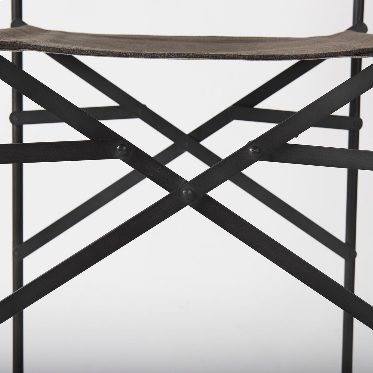 Direttore Brown/Gray Suede with Metal Frame Counter Stool - Ornate Home