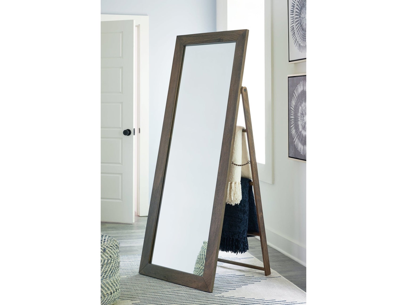 Dirkins Brown Floor Mirror (Online Special Price) - Ornate Home