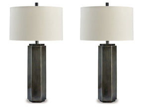 Dirkton Antique Pewter Table Lamp (Set of 2) (Online Special Price) - Ornate Home