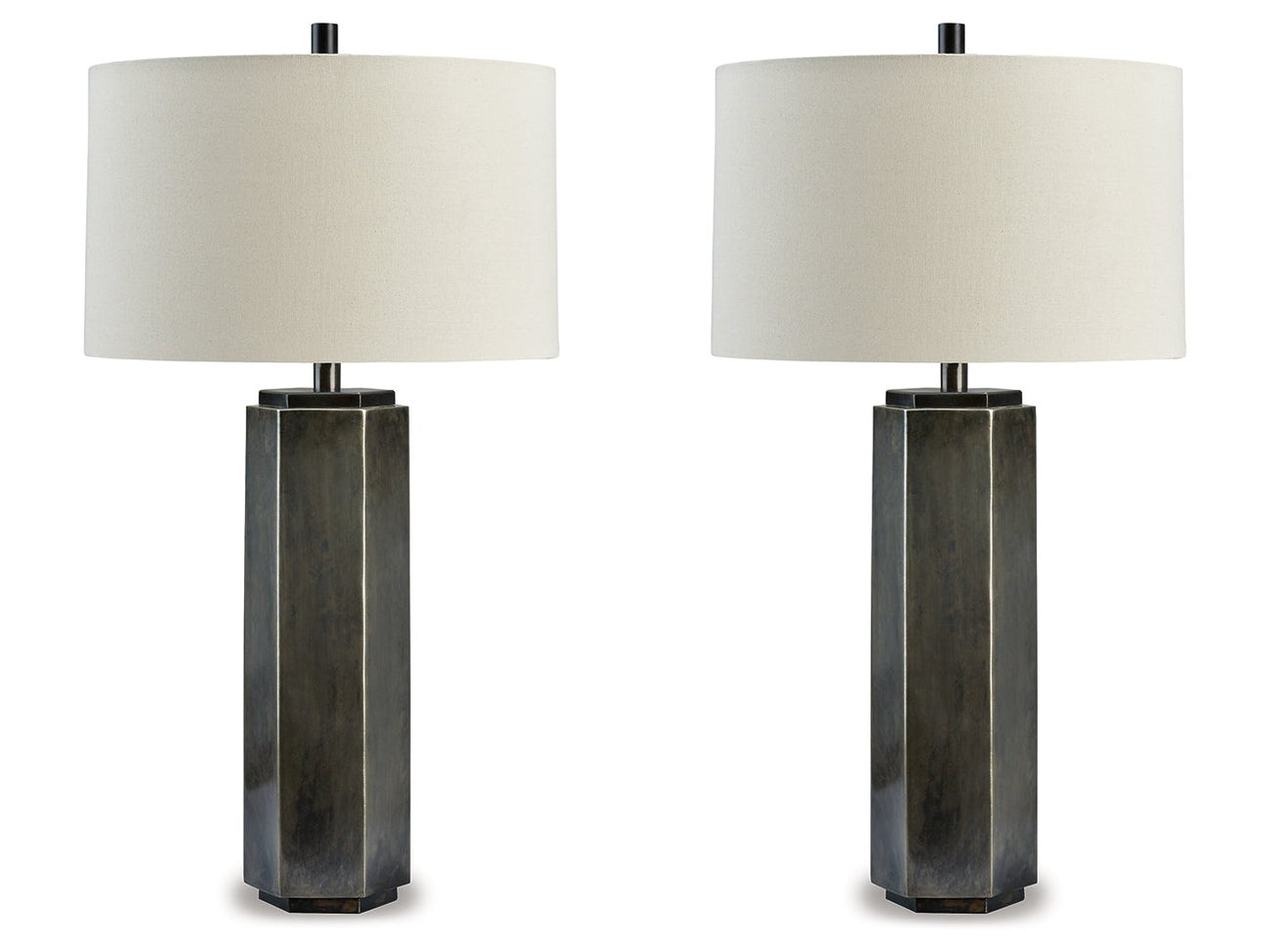 Dirkton Antique Pewter Table Lamp (Set of 2) - Ornate Home