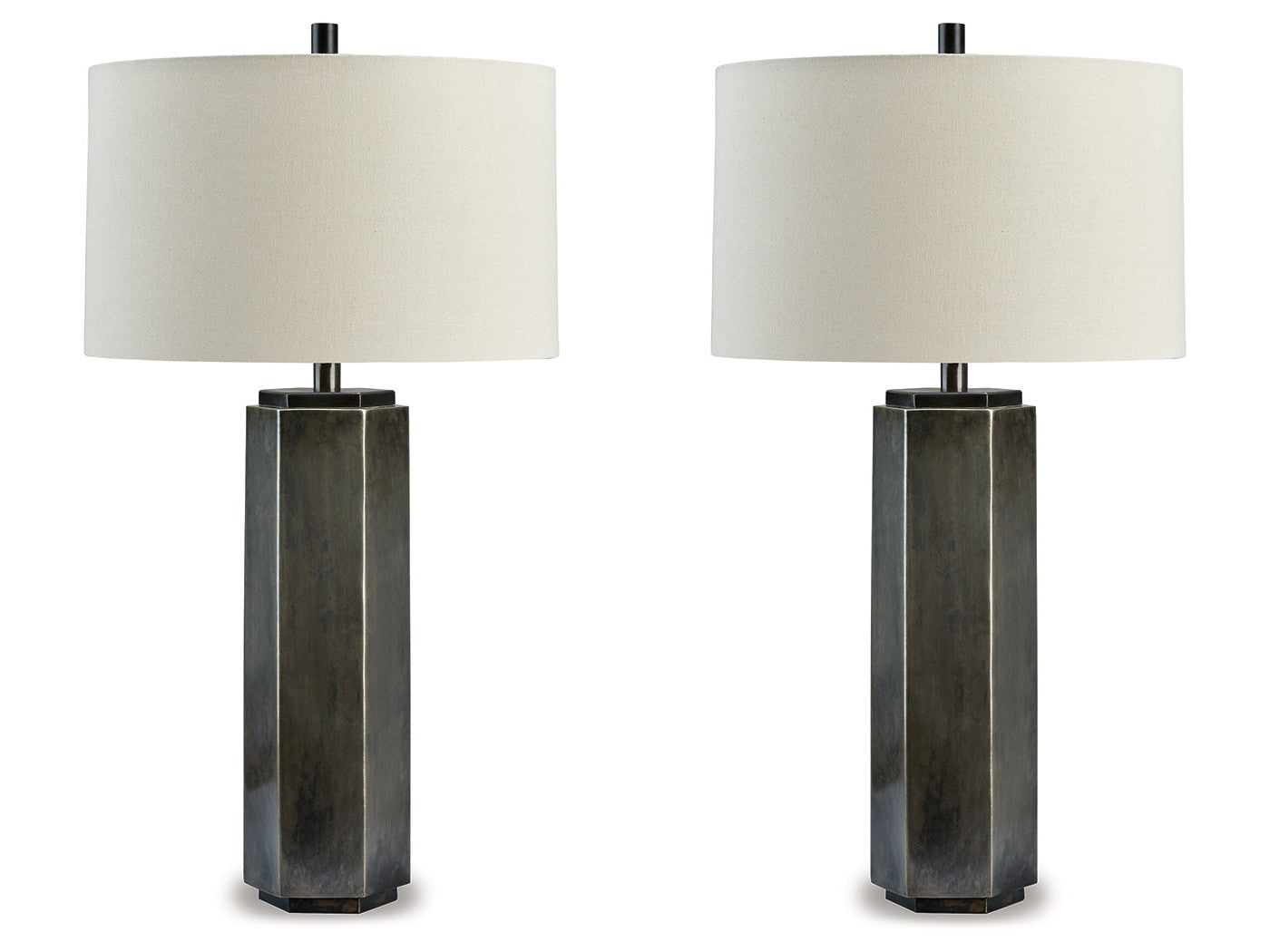 Dirkton Antique Pewter Table Lamp (Set of 2) - Ornate Home