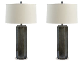 Dirkton Antique Pewter Table Lamp (Set of 2) - Ornate Home