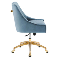 Discern Light Blue Performance Velvet Office Chair - Ornate Home