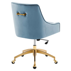 Discern Light Blue Performance Velvet Office Chair - Ornate Home