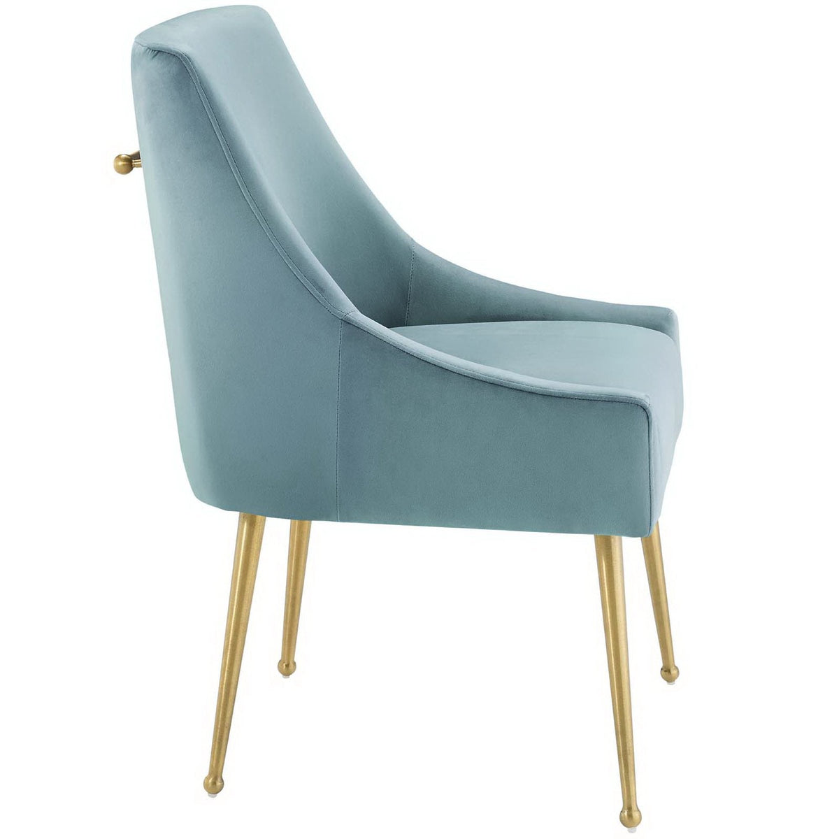 Discern Light Blue Upholstered Performance Velvet Dining Chair - Ornate Home