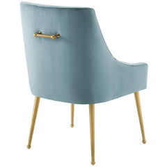 Discern Light Blue Upholstered Performance Velvet Dining Chair - Ornate Home