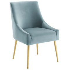 Discern Light Blue Upholstered Performance Velvet Dining Chair (Set of 2) - Ornate Home