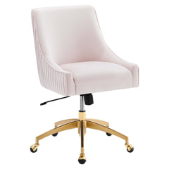 Discern Pink Performance Velvet Office Chair - 26x22.5" - Ornate Home