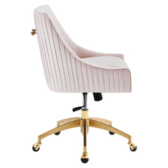Discern Pink Performance Velvet Office Chair - 26x22.5" - Ornate Home