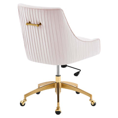 Discern Pink Performance Velvet Office Chair - 26x22.5" - Ornate Home