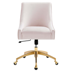 Discern Pink Performance Velvet Office Chair - 26x22.5" - Ornate Home