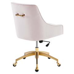 Discern Pink Performance Velvet Office Chair - 26x22.5x38" - Ornate Home