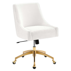 Discern White Performance Velvet Office Chair - 26x22.5" - Ornate Home