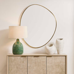 Distort Antique Brass Mirror - Ornate Home