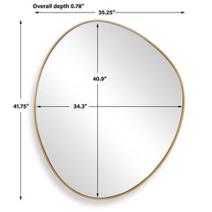 Distort Antique Brass Mirror - Ornate Home