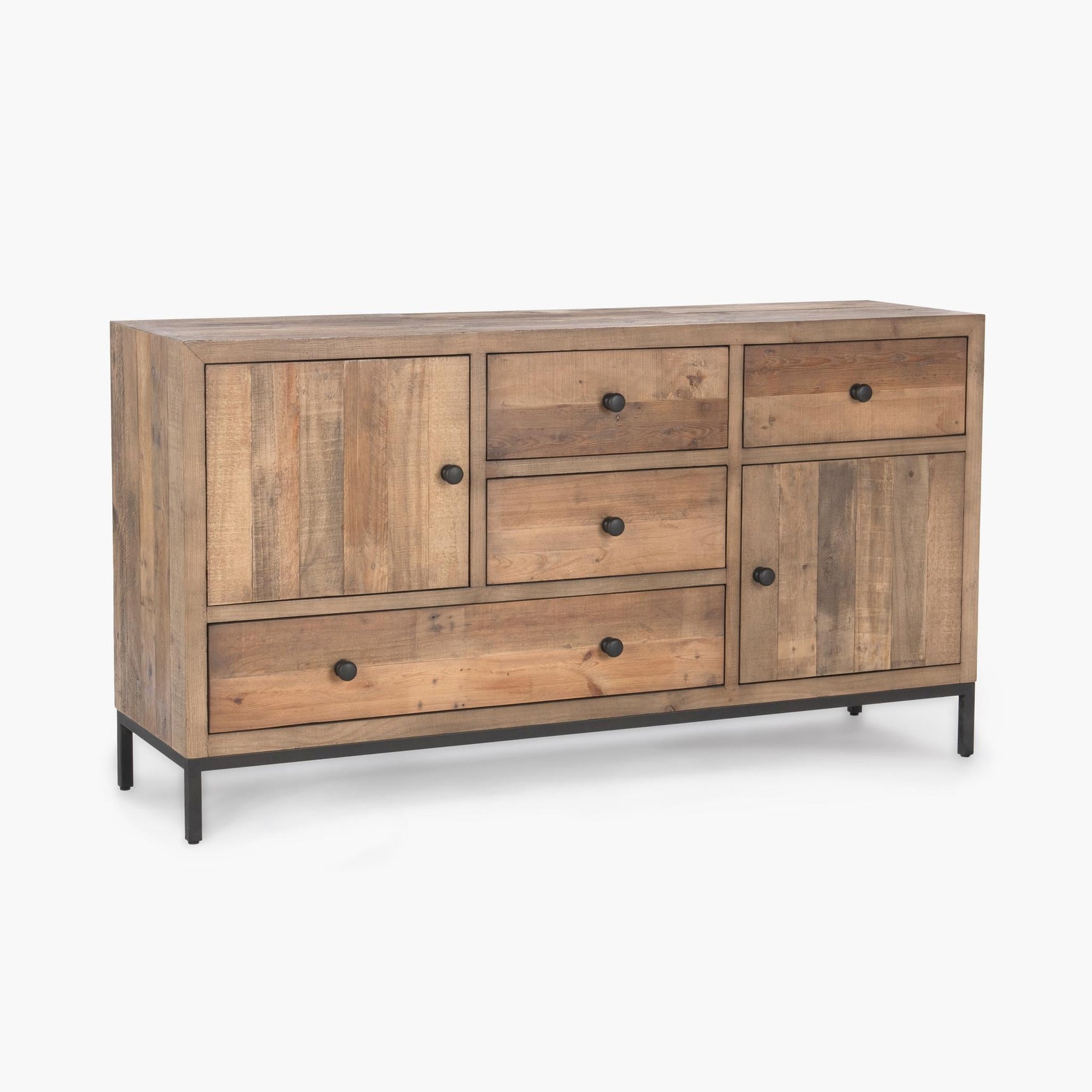 Dita Natural Pine 4 Drawer 2 Door Buffet - Ornate Home