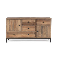 Dita Natural Pine 4 Drawer 2 Door Buffet - Ornate Home