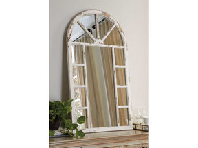 Divakar Antique White Accent Wall Mirror (Online Special Price) - Ornate Home