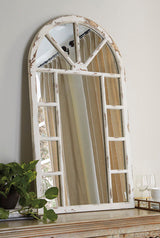 Divakar Antique White Accent Wall Mirror (Online Special Price) - Ornate Home