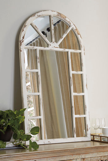 Divakar Antique White Accent Wall Mirror (Online Special Price) - Ornate Home