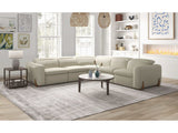 Divani Casa Conrad Modern Beige Fabric Reclining Sectional w/ 3 Power Recliners - Ornate Home