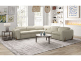 Divani Casa Conrad Modern Beige Fabric Sectional w/ 3 Power Recliners - Ornate Home