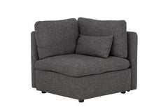 Divani Casa Paseo Charcoal Modular Sectional / 5pc - Ornate Home