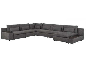 Divani Casa Paseo Charcoal Modular Sectional / 6pc - Ornate Home