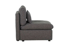 Divani Casa Paseo Charcoal Modular Sectional / 6pc - Ornate Home