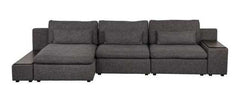 Divani Casa Paseo Charcoal Modular Sectional Sofa w/ Console - Ornate Home