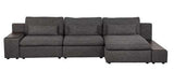 Divani Casa Paseo Charcoal Modular Sectional Sofa w/ Console - Ornate Home