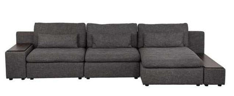 Divani Casa Paseo Charcoal Modular Sectional Sofa w/ Console - Ornate Home