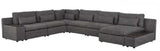 Divani Casa Paseo Charcoal Modular Sectional Sofa w/ Console - Ornate Home