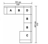 Divani Casa Paseo Charcoal Modular Sectional Sofa w/ Console - Ornate Home