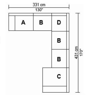 Divani Casa Paseo Charcoal Modular Sectional Sofa w/ Console - Ornate Home