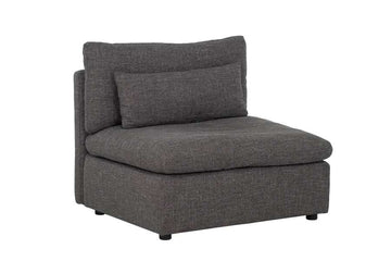 Divani Casa Paseo Charcoal Modular Sectional Sofa w/ Console - Ornate Home