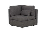 Divani Casa Paseo Charcoal Modular Sectional Sofa w/ Console - Ornate Home