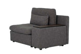 Divani Casa Paseo Charcoal Modular Sectional Sofa w/ Console - Ornate Home