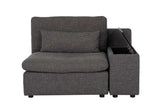 Divani Casa Paseo Charcoal Modular Sectional Sofa w/ Console - Ornate Home
