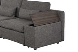 Divani Casa Paseo Charcoal Modular Sectional Sofa w/ Console - Ornate Home