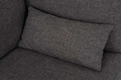 Divani Casa Paseo Charcoal Modular Sectional Sofa w/ Console - Ornate Home