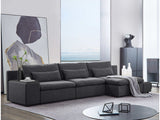 Divani Casa Paseo Charcoal Modular Sectional Sofa w/ Console - Ornate Home