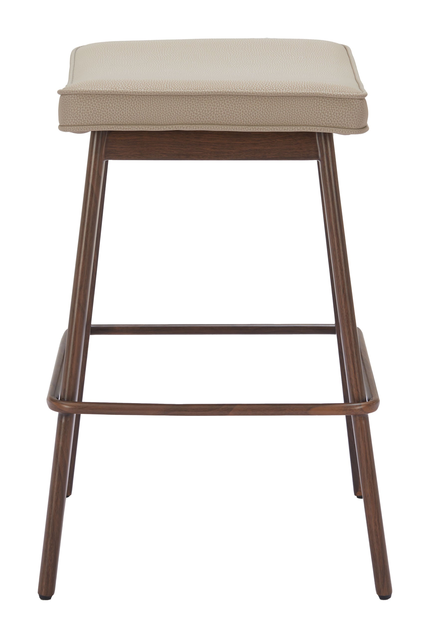 Divat Beige & Walnut Counter Stool (Set of 2) - Ornate Home