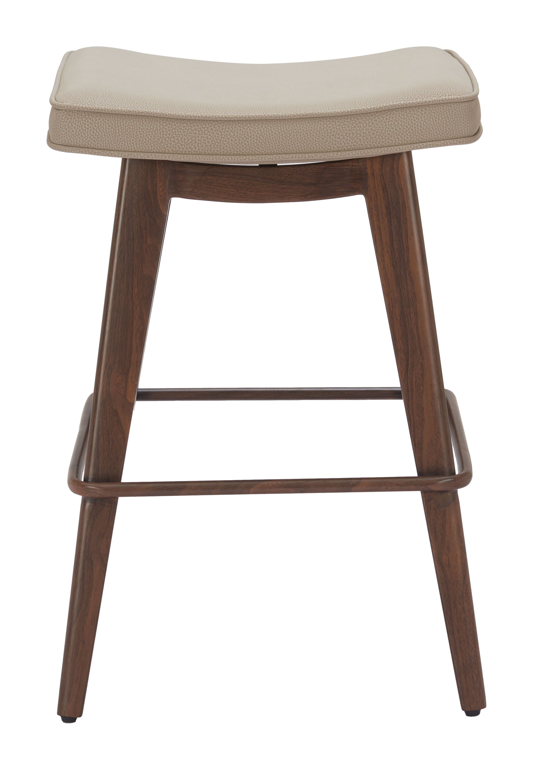 Divat Beige & Walnut Counter Stool (Set of 2) - Ornate Home