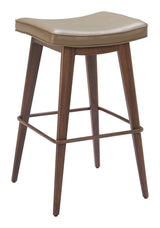 Divat Taupe & Walnut Barstool (Set of 2) - Ornate Home
