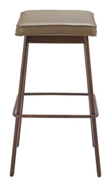 Divat Taupe & Walnut Barstool (Set of 2) - Ornate Home
