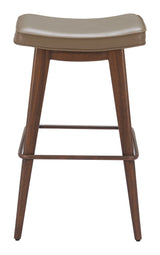 Divat Taupe & Walnut Barstool (Set of 2) - Ornate Home