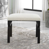 Diverge White Shearling Small Bench - Ornate Home