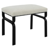 Diverge White Shearling Small Bench - Ornate Home