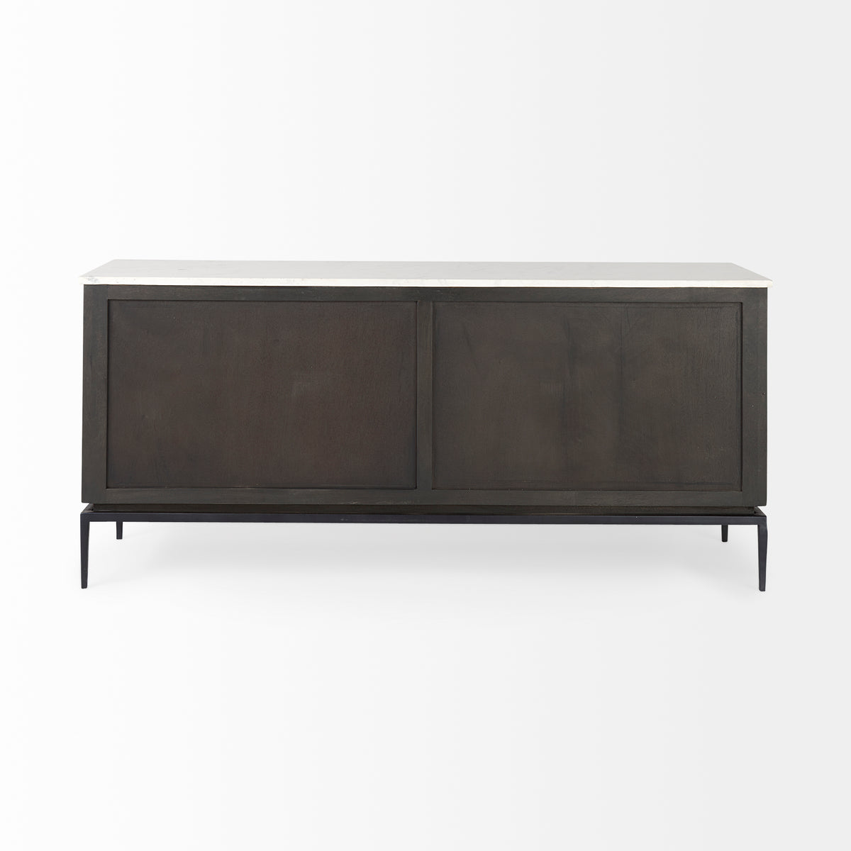 Divina Black-Brown/White/Black Wood Metal Base Sideboard - Ornate Home